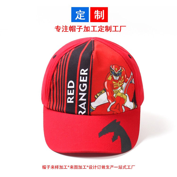 兒童印花棒球帽漫畫卡通圖案帽子